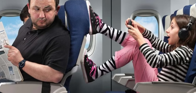 Dün gece kocamla uçaktaydık. Uçağa bindik,