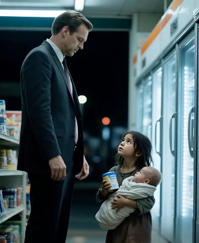 Küçük kardeşini kucağına almış