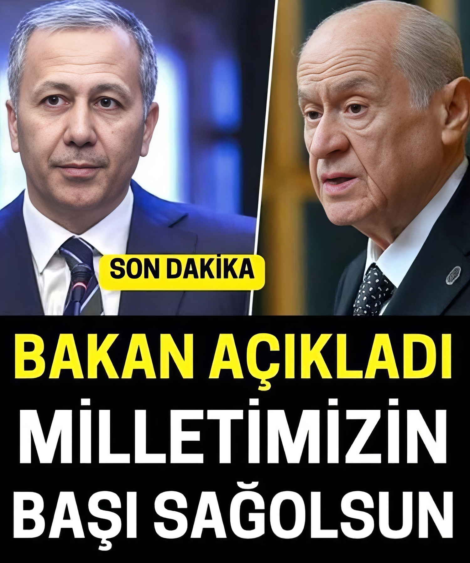 Milletimizin başı sağolsun