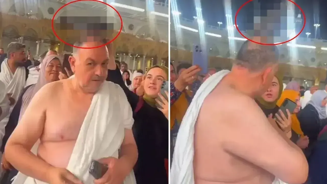 Umrede şaşkına uğratan görüntüler