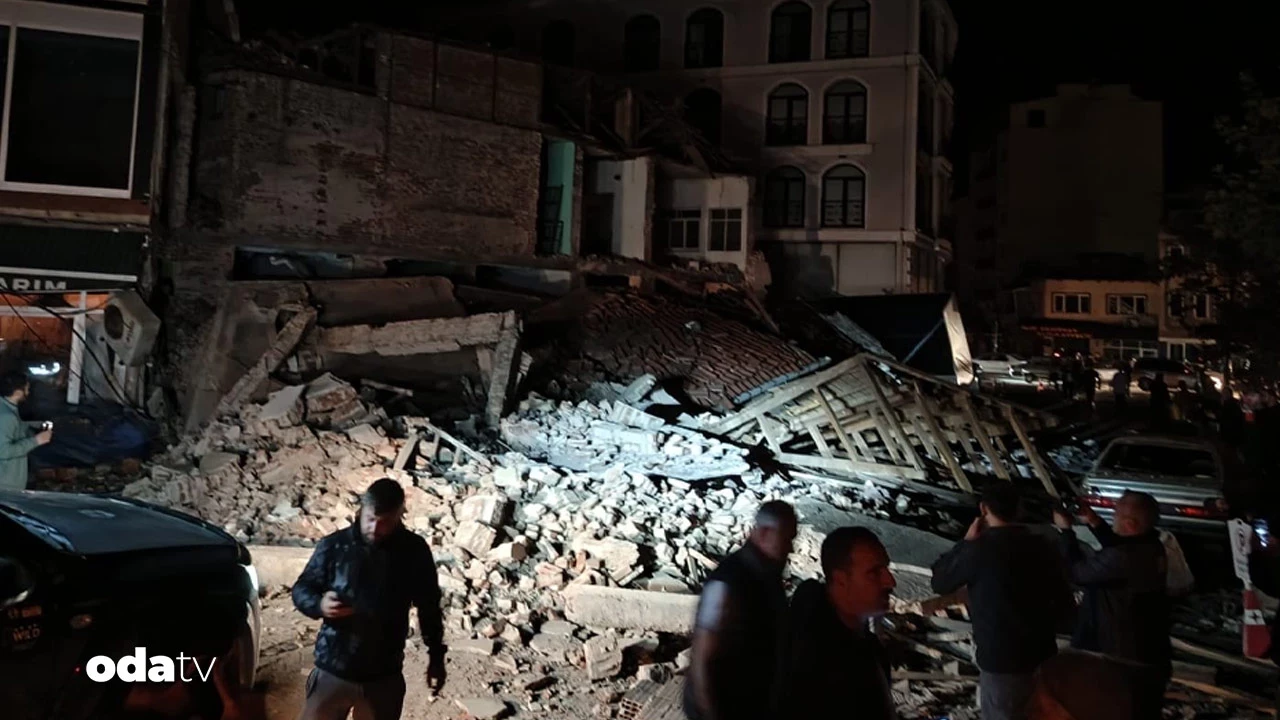 Yıkılan yerden ilk görüntüler geldi