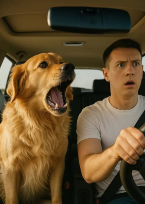 Arabamda köpeğimle birlikte gidiyordum