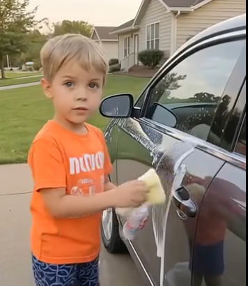 Arabayı temizlerken