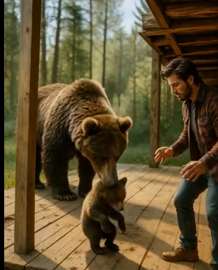 Dışarı çıktım ve verandada duran