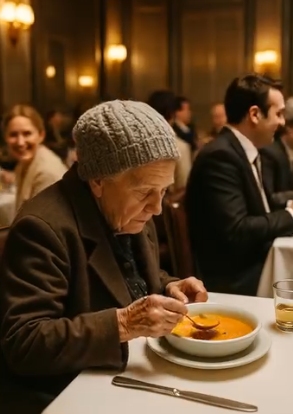 Eski giysiler giymiş bir kadın