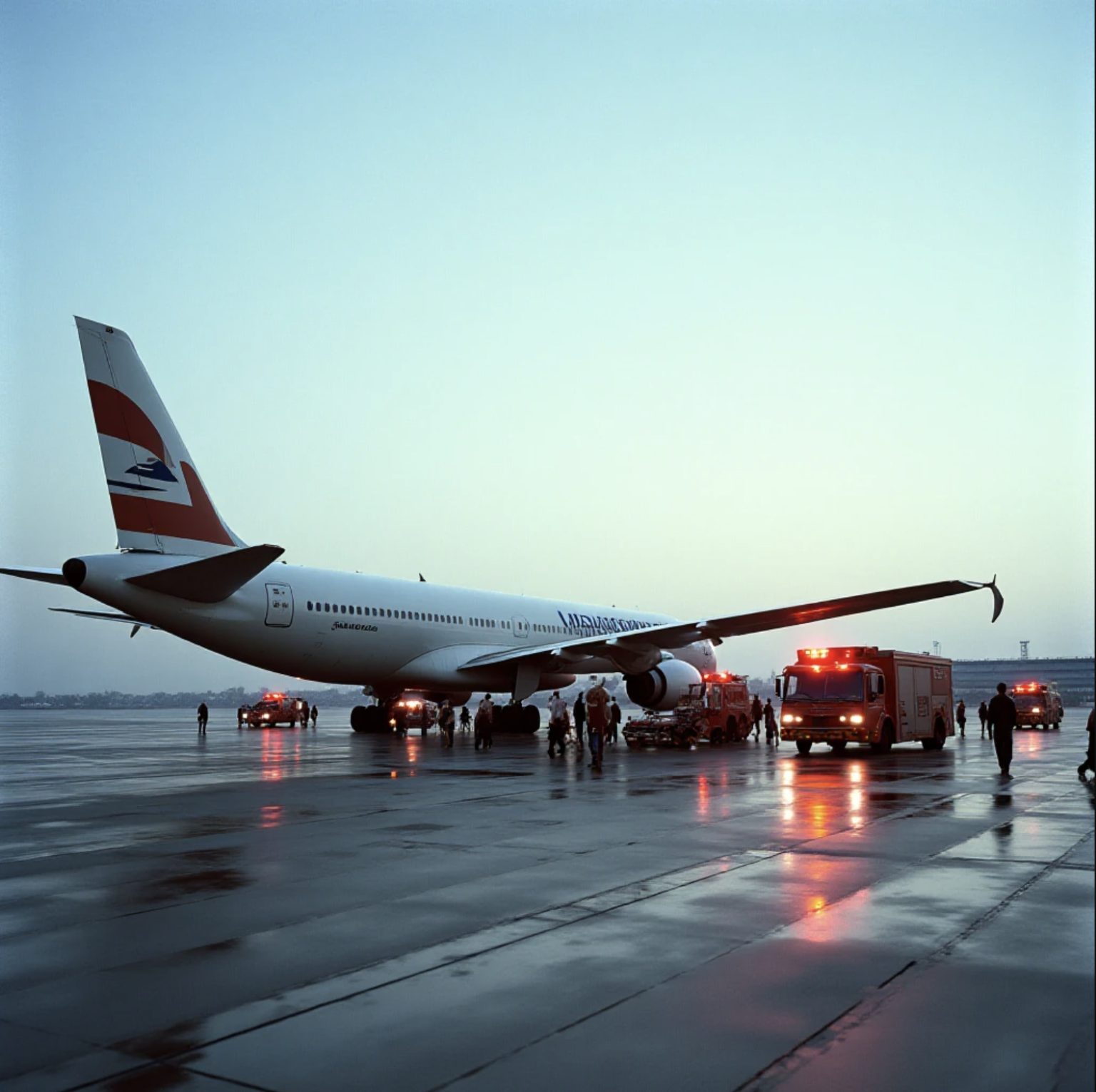 Uçak sağ salim indi.