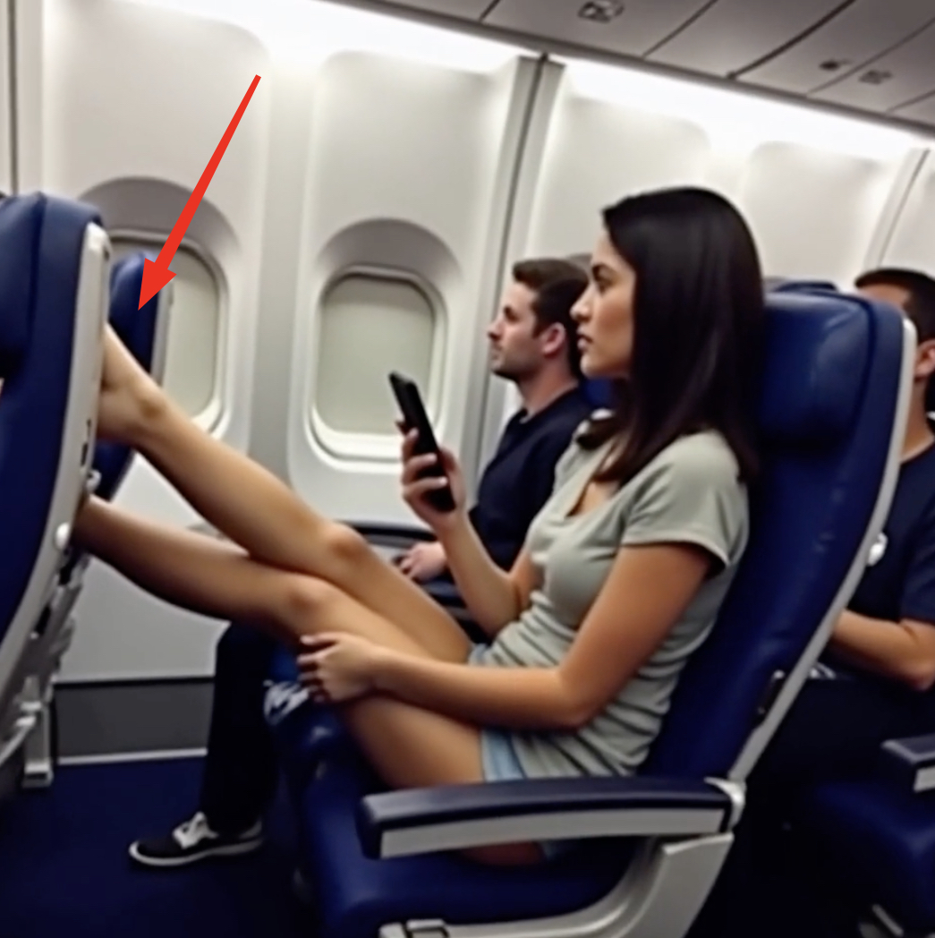 UÇAKTA BİR KADIN KOCAMIN KOLTUĞUNA AYAKLARINI KOYDU