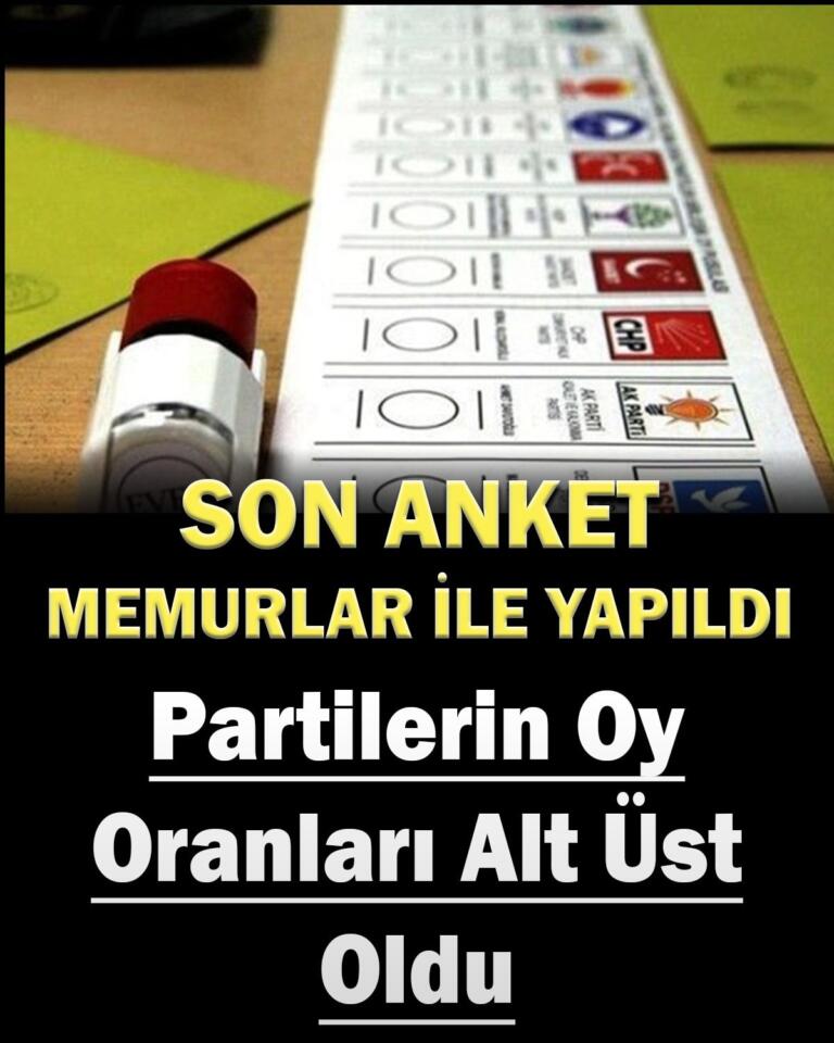 Son Anket Gündeme bomba Gibi Düştü