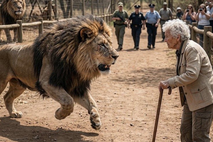 Bir aslan hayvanat bahçesinden kaçtı