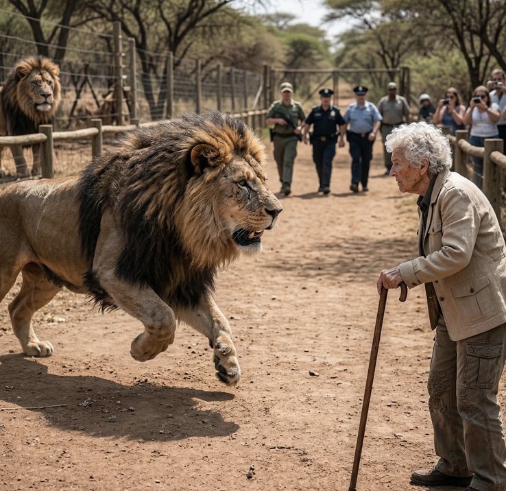 Bir aslan hayvanat bahçesinden kaçtı
