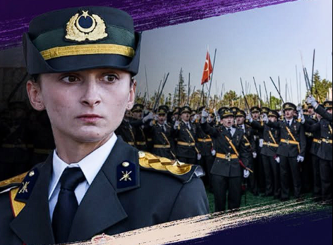 Kara Harp Okulu mezuniyet töreninde attığı slogan nedeniyle Türk Silahlı Kuvvetlerinden ihraç edilen dönem birincisi Teğmen Ebru Eroğlu